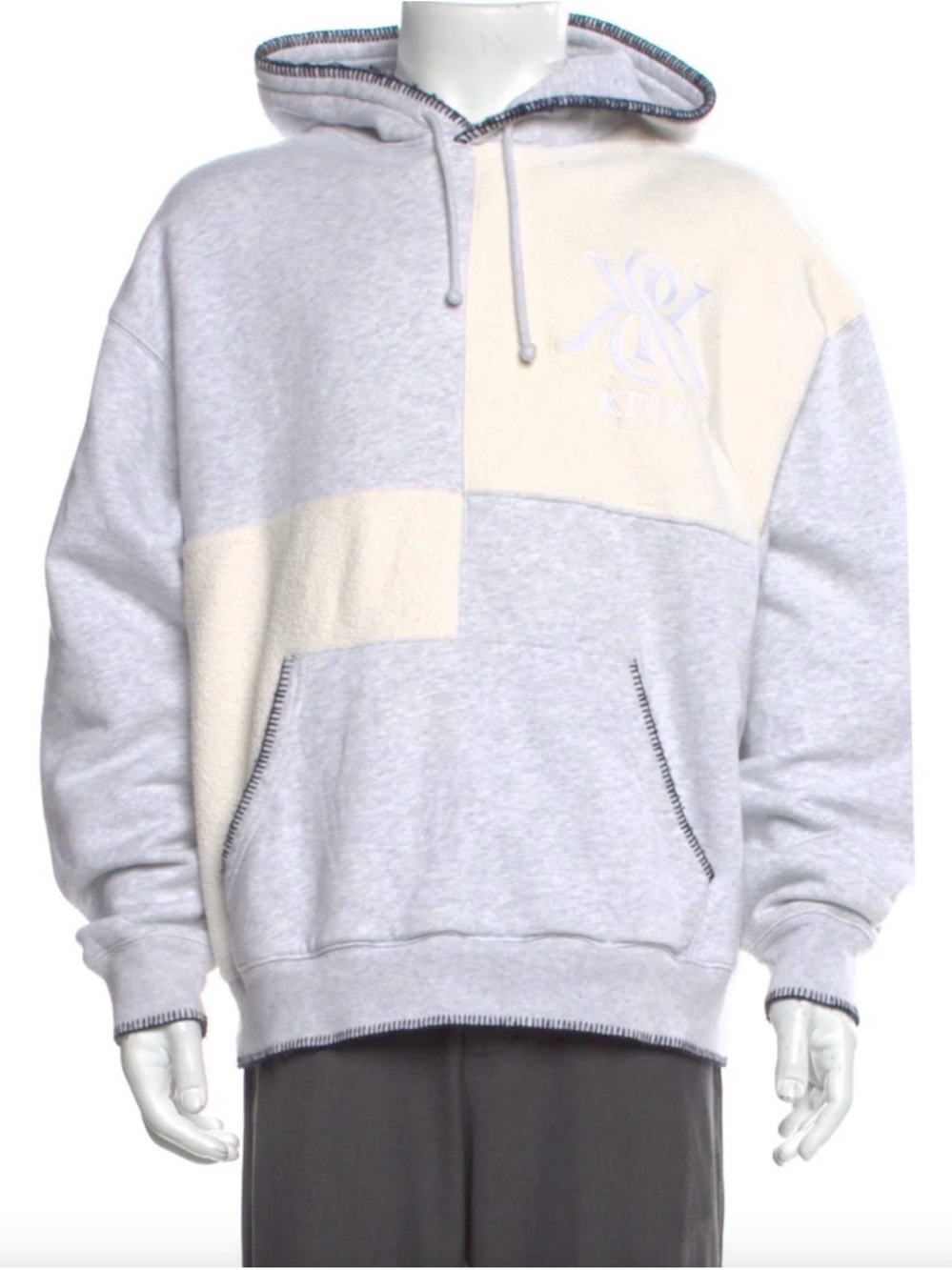 Kith Cream & Light Gray Hoodie